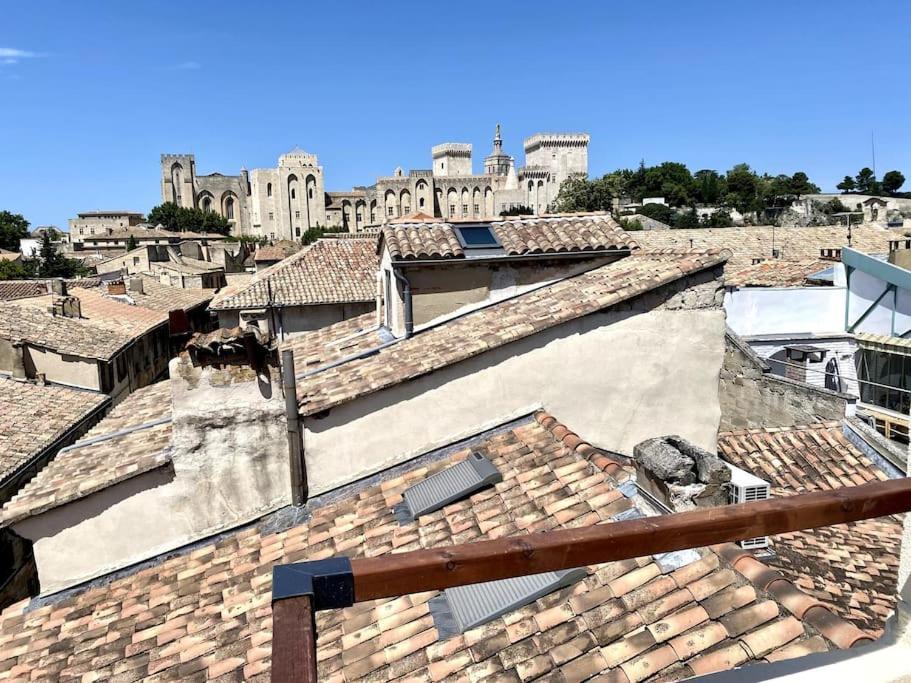 Le Toit D'Avignon - Intra-Muros - Terrasse Vue Palais Des Papes - Ideal Festival - Climatisation - Wifi Exterior photo